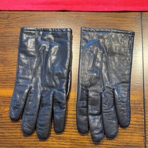 MENS BLACK LINED LEATHER GLOVES XL Thinsulate like new.